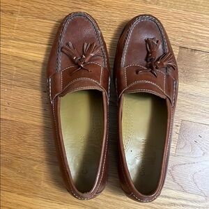 Cole Haan / Nike Air Brown Leather Tassel Loafers